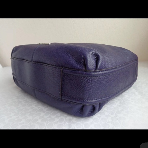 Coach Women's Blue Leather Shoulder Bag - Picture 10 of 15